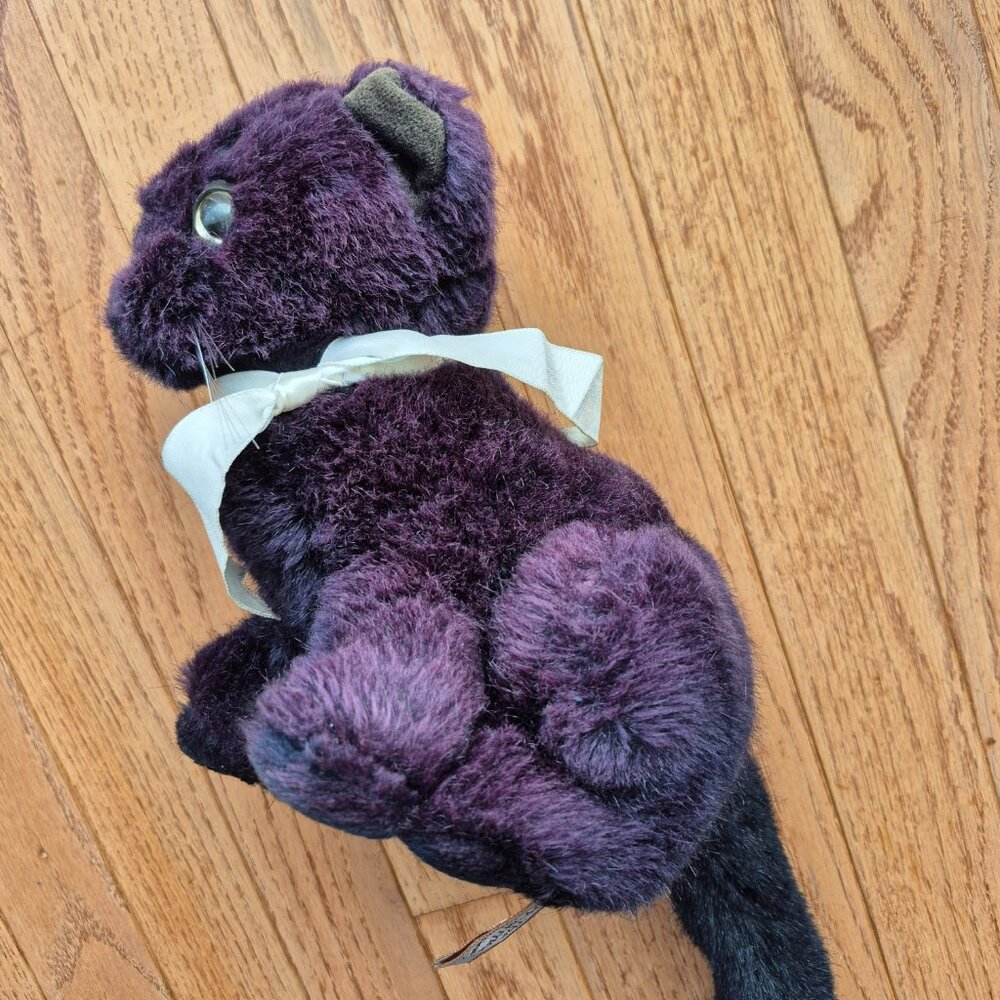 Ganz bros Vintage 1985 Plush Purple Cat Heritage Collection Stuffed Animal